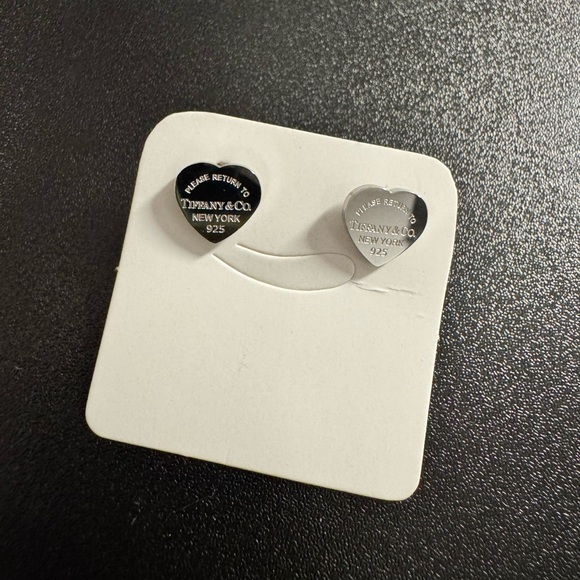 Tiffany”Logo” Stud Earrings - Picture 2 of 2